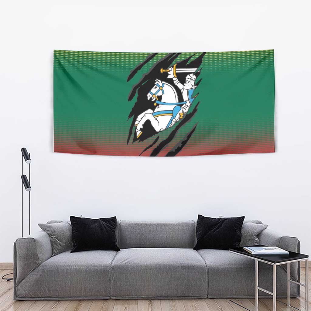 Lithuania Vytis Tapestry Lietuvos Chasing and Fighting