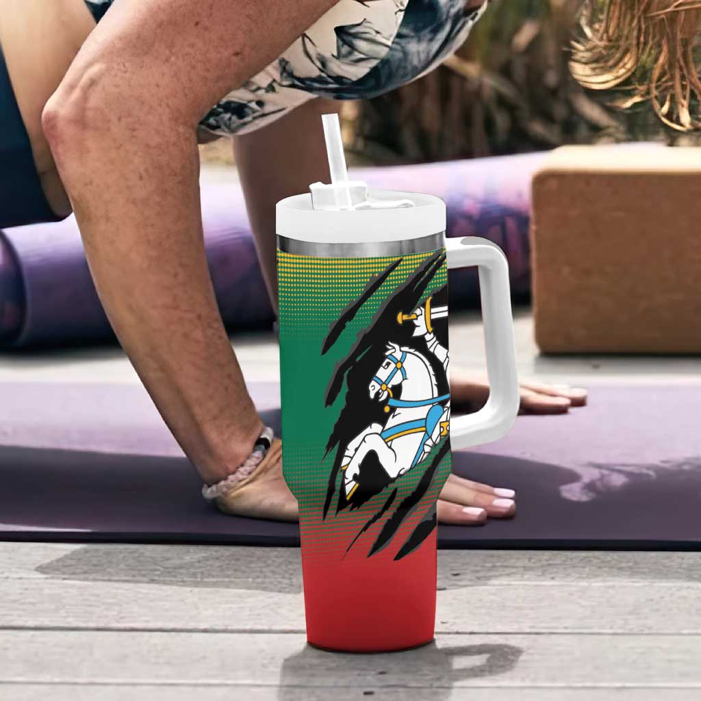 Lithuania Vytis Tumbler With Handle Lietuvos Chasing and Fighting