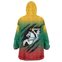 Lithuania Vytis Wearable Blanket Hoodie Lietuvos Chasing and Fighting