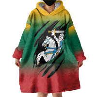 Lithuania Vytis Wearable Blanket Hoodie Lietuvos Chasing and Fighting