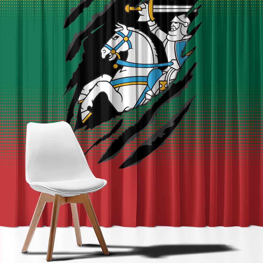 Lithuania Vytis Window Curtain Lietuvos Chasing and Fighting