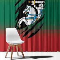 Lithuania Vytis Window Curtain Lietuvos Chasing and Fighting