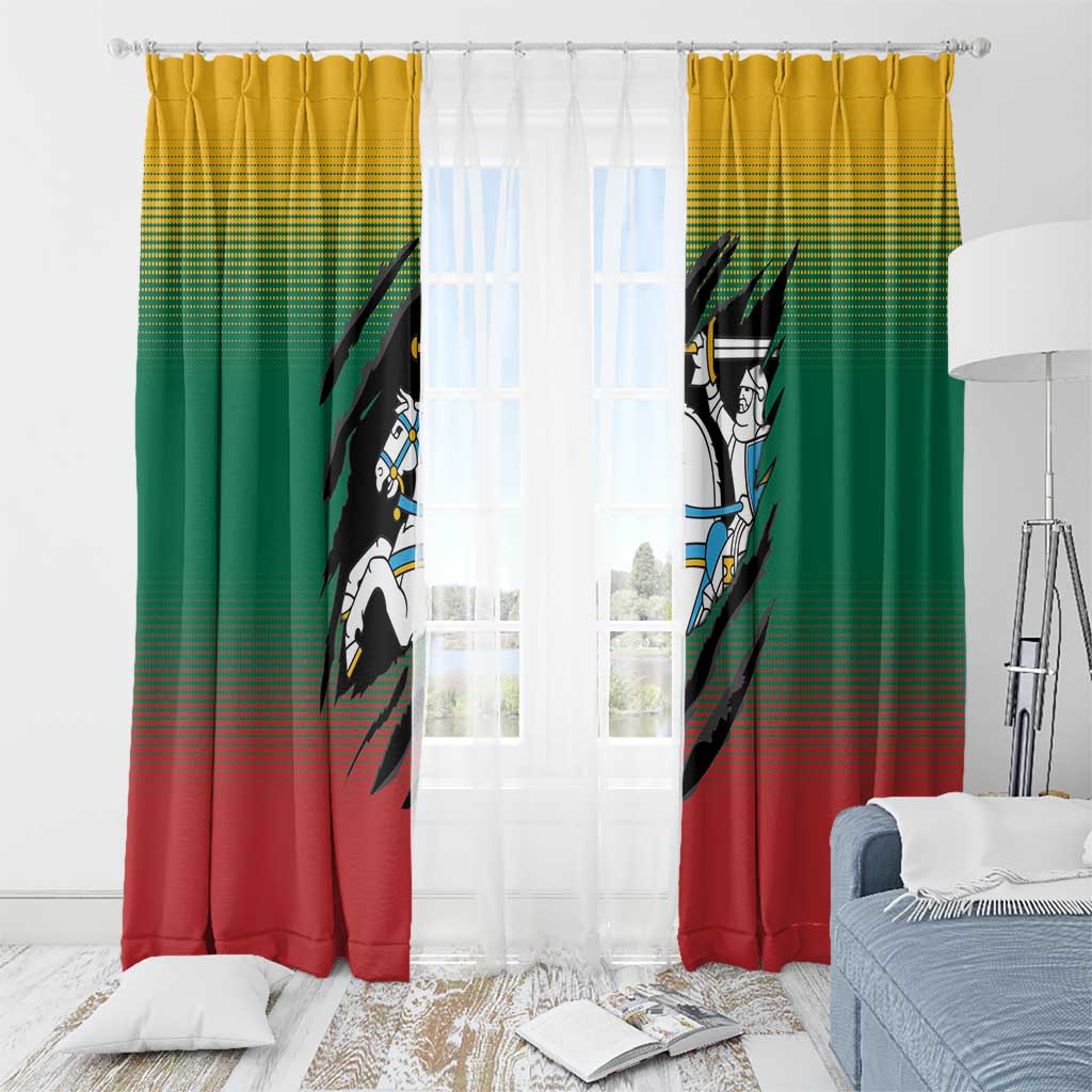 Lithuania Vytis Window Curtain Lietuvos Chasing and Fighting