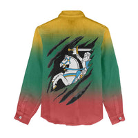 Lithuania Vytis Women Casual Shirt Lietuvos Chasing and Fighting