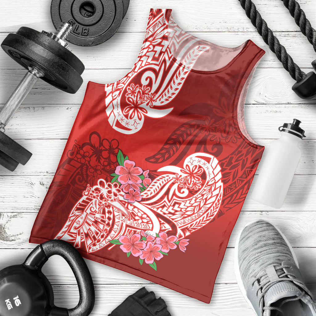 polynesian-men-tank-top-pacific-flower-mix-floral-tribal-tattoo-red-vibe