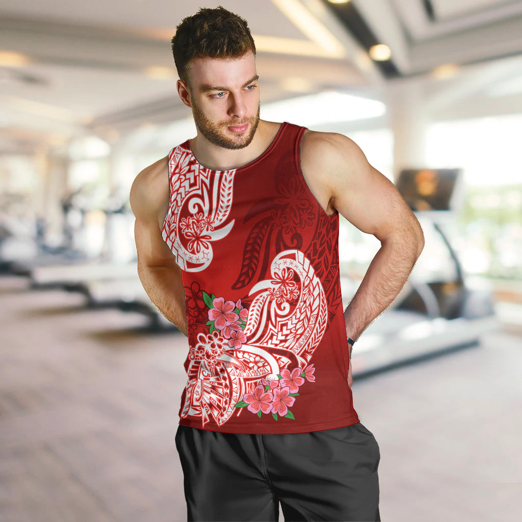 polynesian-men-tank-top-pacific-flower-mix-floral-tribal-tattoo-red-vibe