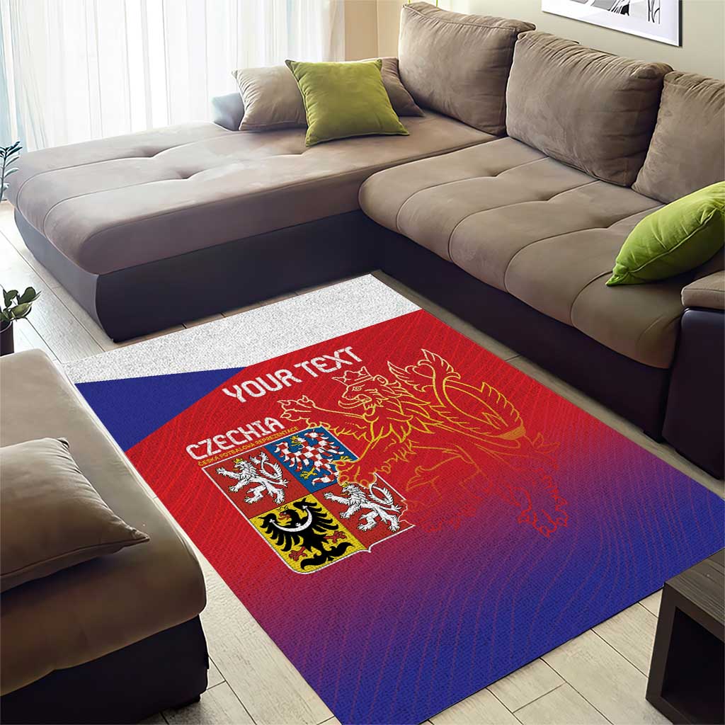 Custom Czech Republic Area Rug Unique Double Tailed Lion LT9 - Wonder Print Shop