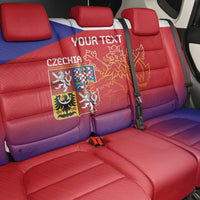 Custom Czech Republic Back Car Seat Cover Unique Double Tailed Lion LT9 - Wonder Print Shop