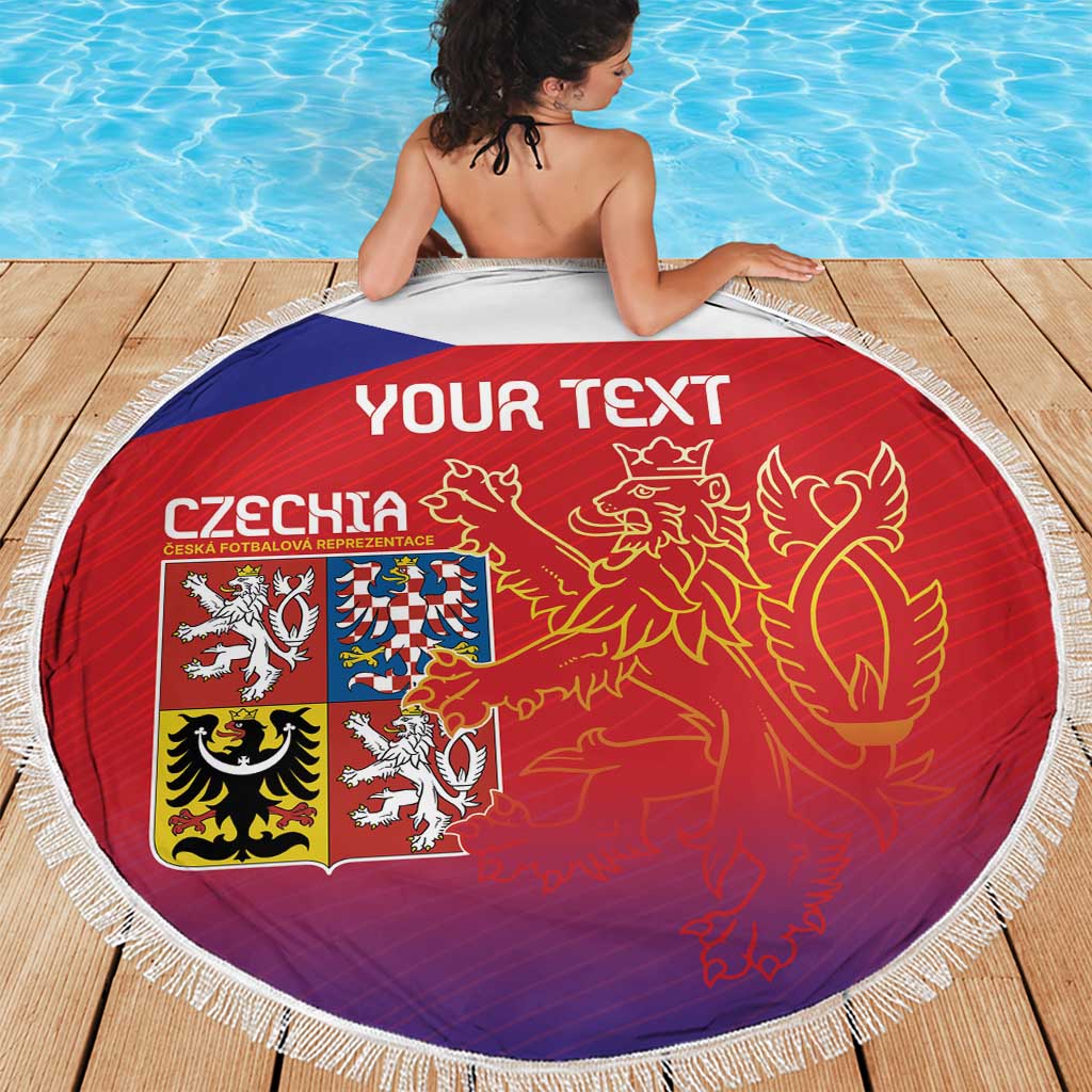 Custom Czech Republic Beach Blanket Unique Double Tailed Lion LT9 - Wonder Print Shop