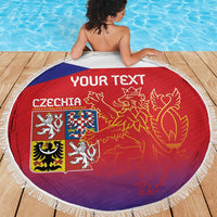 Custom Czech Republic Beach Blanket Unique Double Tailed Lion LT9 - Wonder Print Shop