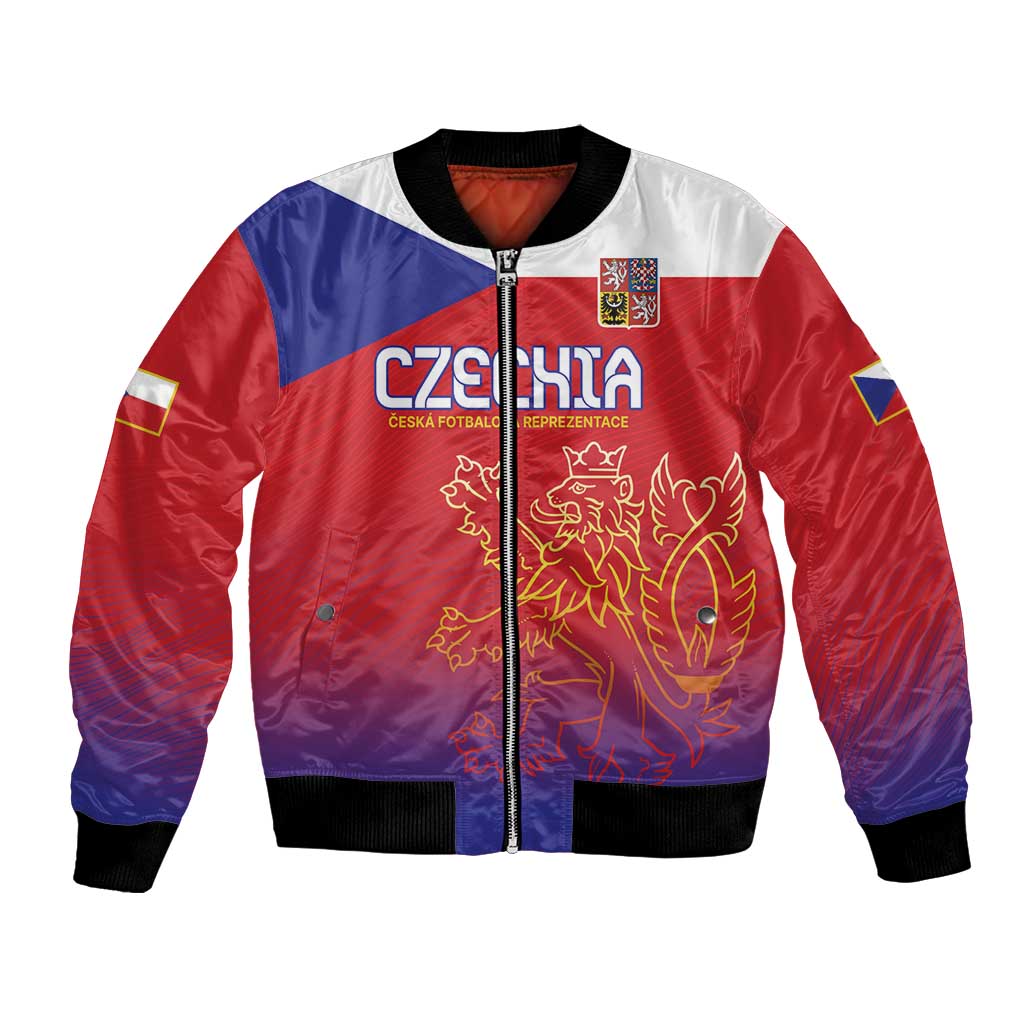 Custom Czech Republic Bomber Jacket Unique Double Tailed Lion LT9 - Wonder Print Shop