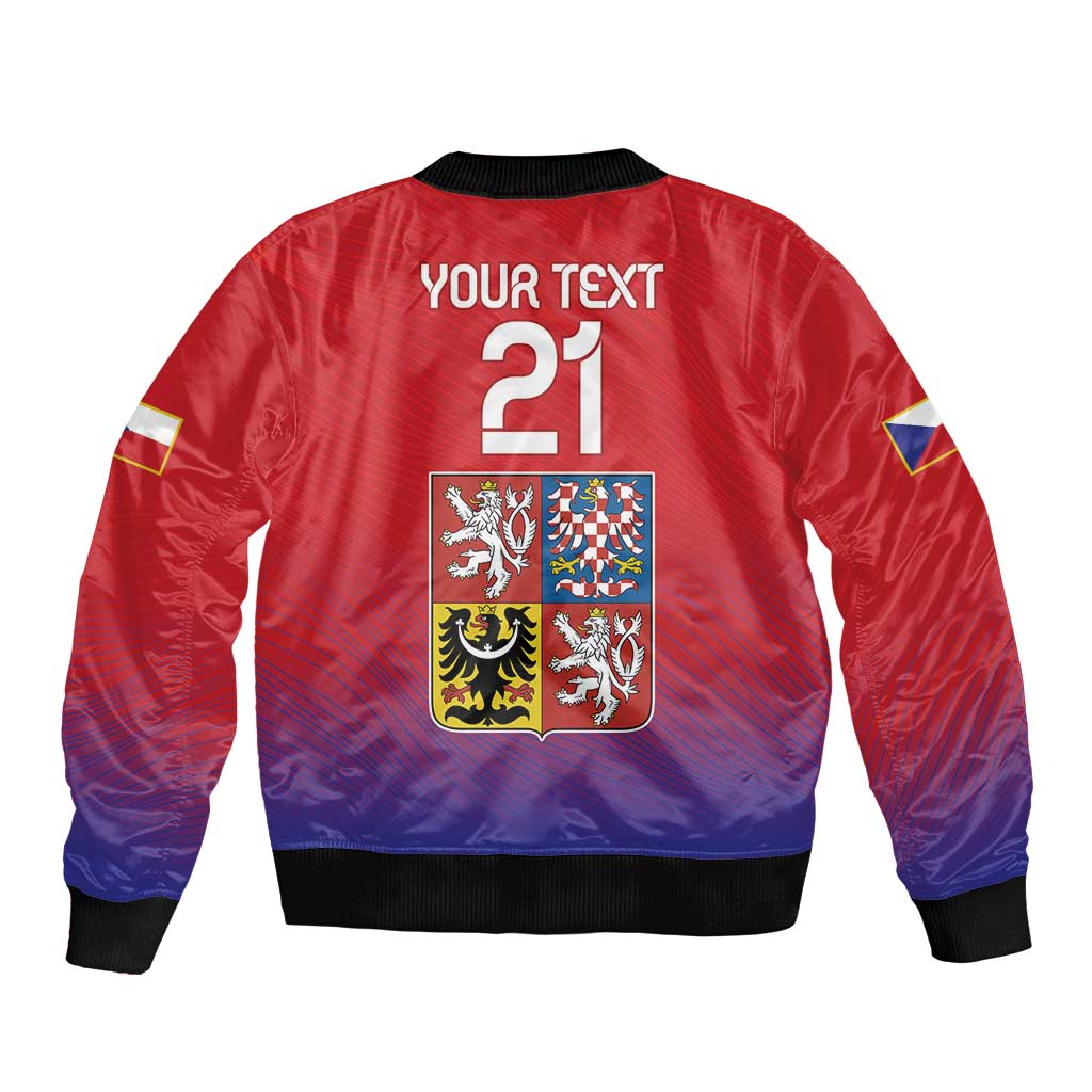 Custom Czech Republic Bomber Jacket Unique Double Tailed Lion LT9 - Wonder Print Shop