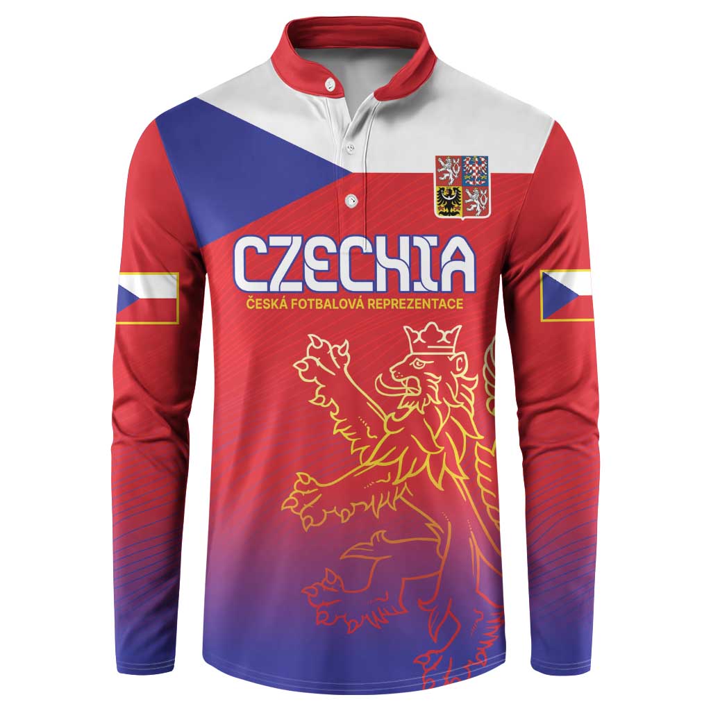 Custom Czech Republic Button Sweatshirt Unique Double Tailed Lion LT9 - Wonder Print Shop