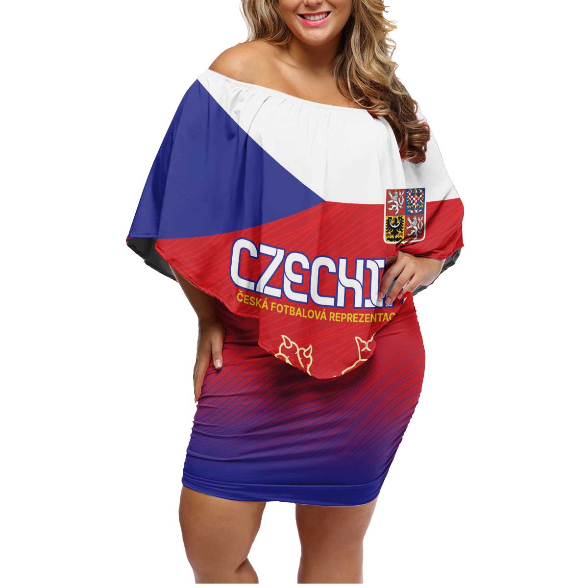 Custom Czech Republic Family Matching Off Shoulder Short Dress and Hawaiian Shirt Unique Double Tailed Lion LT9 - Wonder Print Shop