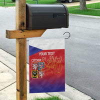 Custom Czech Republic Garden Flag Unique Double Tailed Lion - Wonder Print Shop