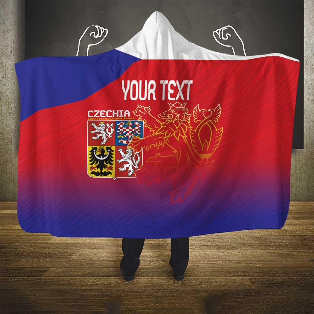 Custom Czech Republic Hooded Blanket Unique Double Tailed Lion