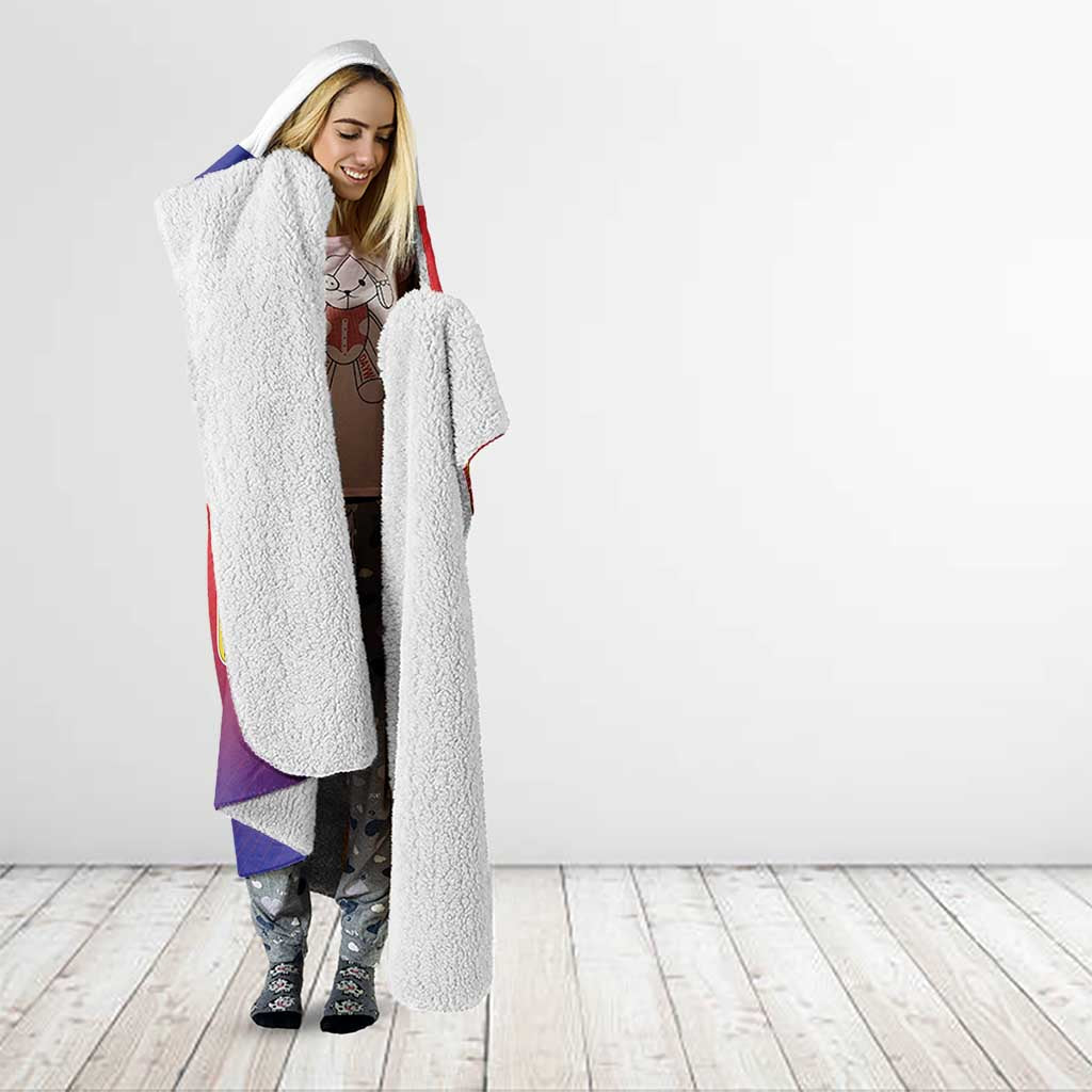 Custom Czech Republic Hooded Blanket Unique Double Tailed Lion