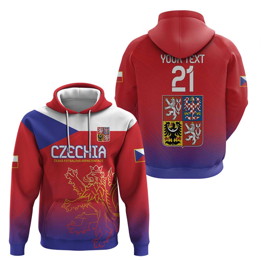 Custom Czech Republic Hoodie Unique Double Tailed Lion - Wonder Print Shop