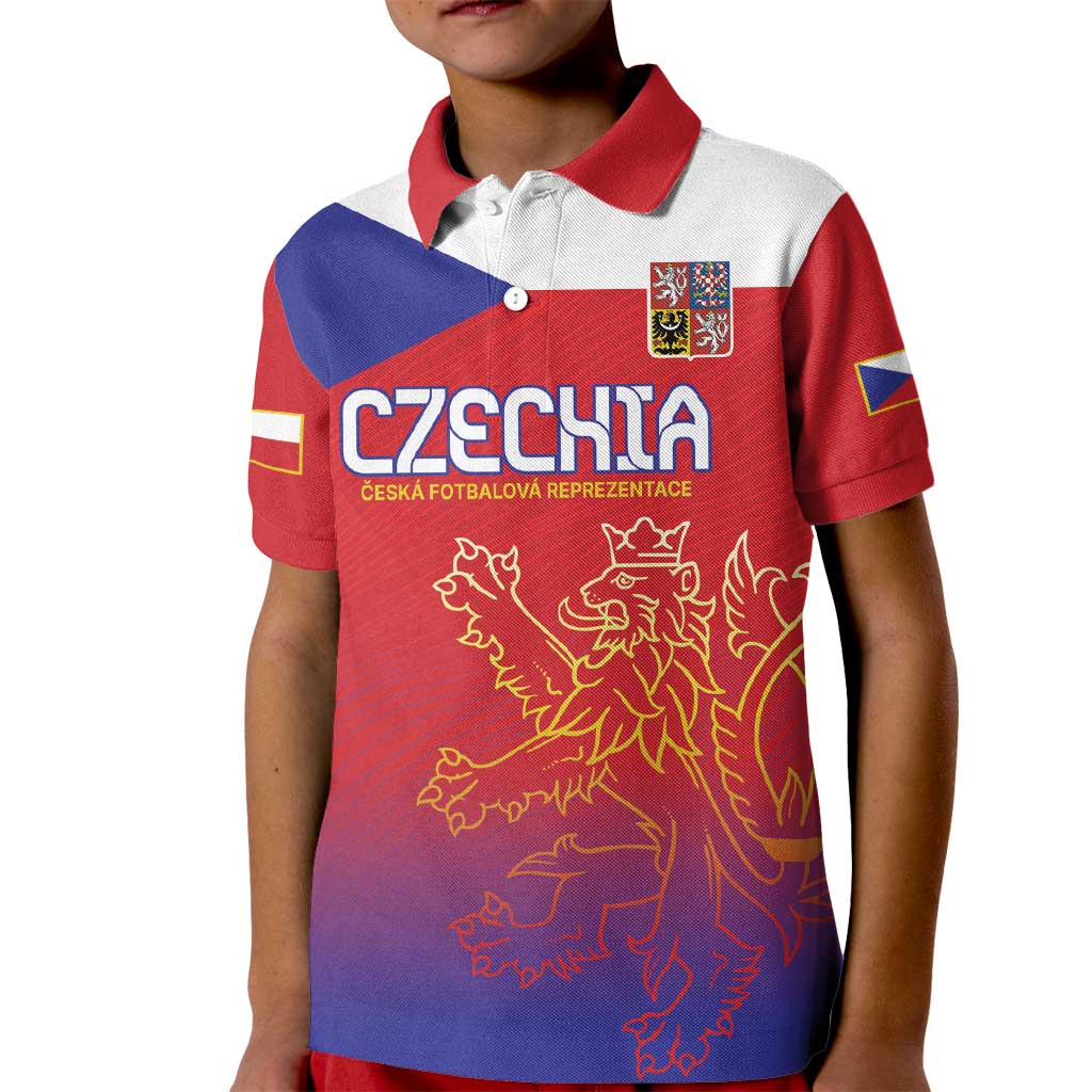 Custom Czech Republic Kid Polo Shirt Unique Double Tailed Lion - Wonder Print Shop