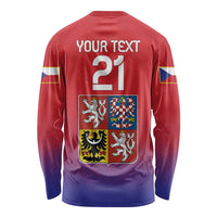 Custom Czech Republic Long Sleeve Shirt Unique Double Tailed Lion - Wonder Print Shop