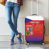 Custom Czech Republic Luggage Cover Unique Double Tailed Lion - Wonder Print Shop