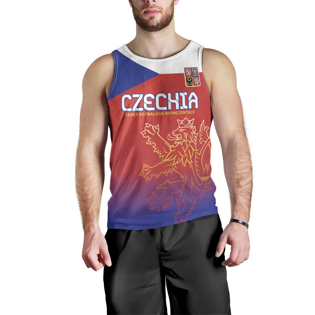 Custom Czech Republic Men Tank Top Unique Double Tailed Lion - Wonder Print Shop