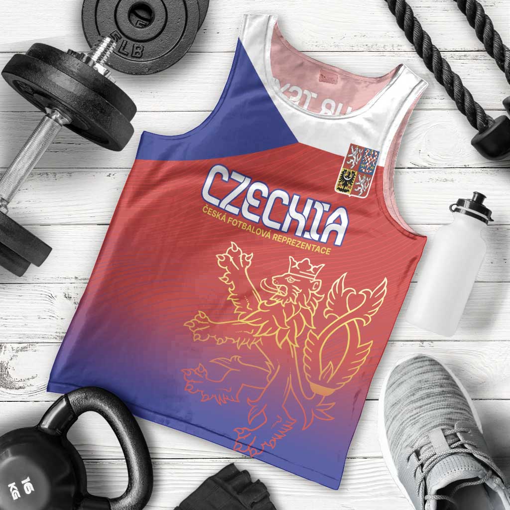 Custom Czech Republic Men Tank Top Unique Double Tailed Lion - Wonder Print Shop