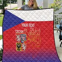 Custom Czech Republic Quilt Unique Double Tailed Lion - Wonder Print Shop