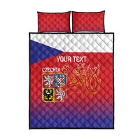 Custom Czech Republic Quilt Bed Set Unique Double Tailed Lion - Wonder Print Shop