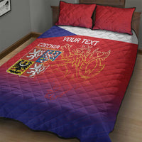 Custom Czech Republic Quilt Bed Set Unique Double Tailed Lion - Wonder Print Shop
