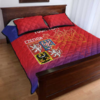 Custom Czech Republic Quilt Bed Set Unique Double Tailed Lion - Wonder Print Shop
