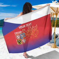 Custom Czech Republic Sarong Unique Double Tailed Lion - Wonder Print Shop