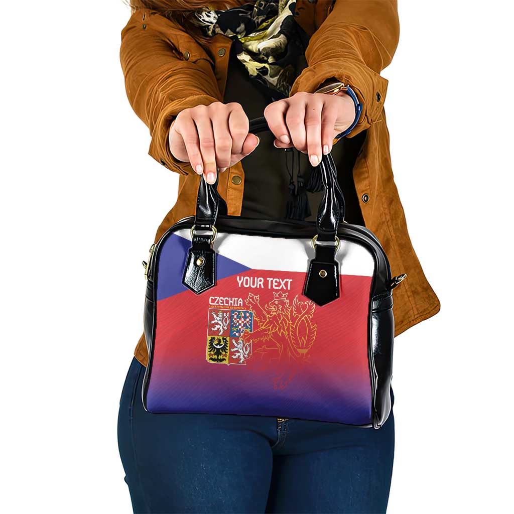 Custom Czech Republic Shoulder Handbag Unique Double Tailed Lion