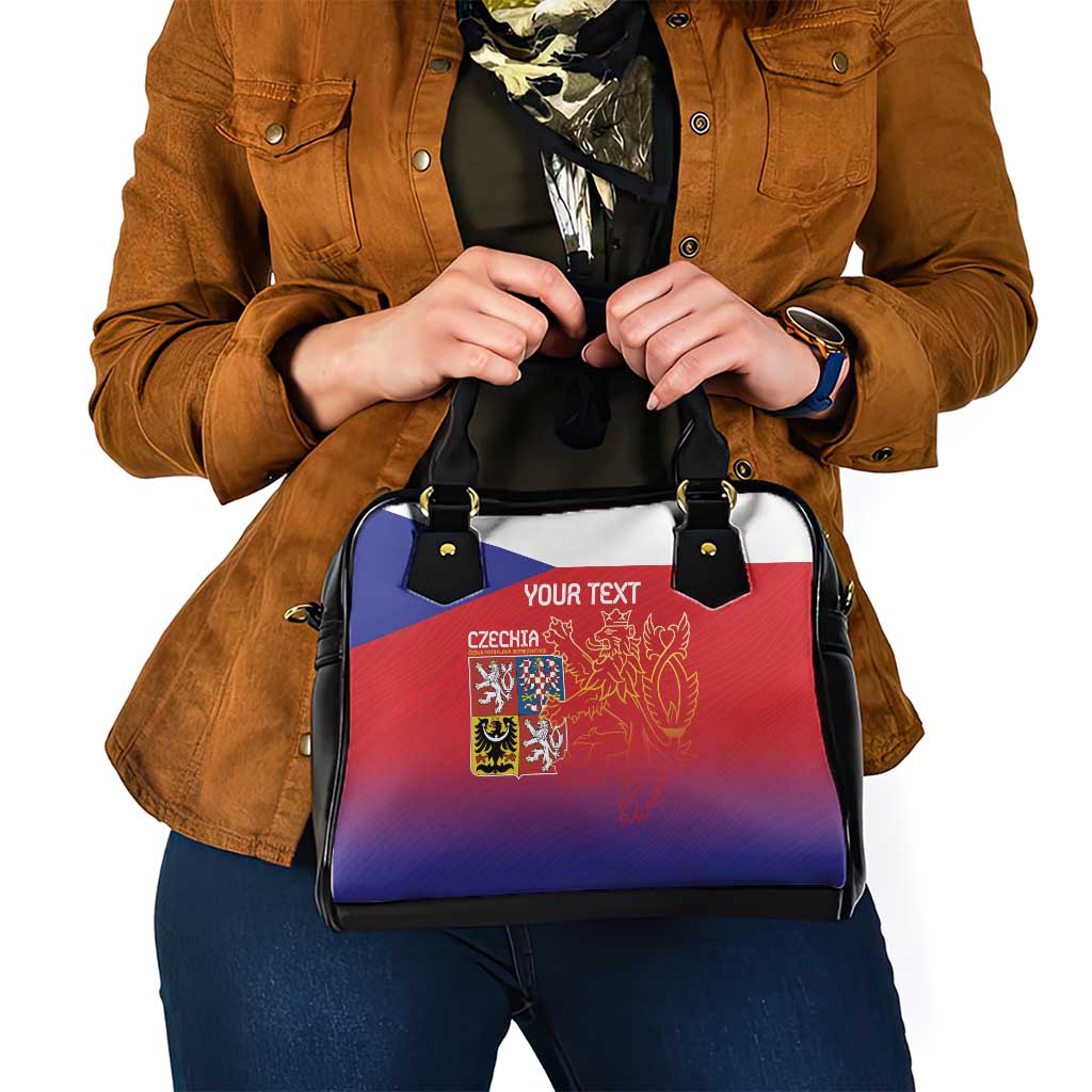 Custom Czech Republic Shoulder Handbag Unique Double Tailed Lion