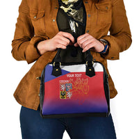 Custom Czech Republic Shoulder Handbag Unique Double Tailed Lion