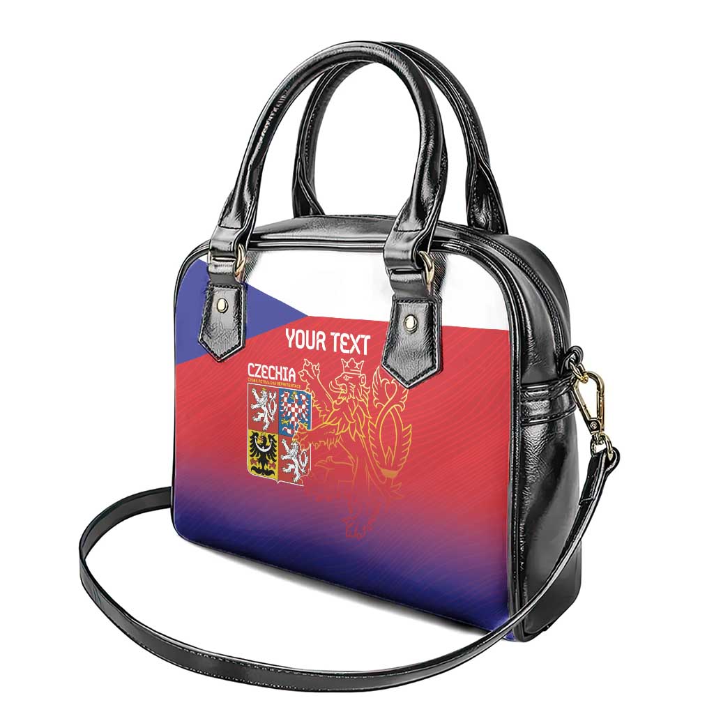 Custom Czech Republic Shoulder Handbag Unique Double Tailed Lion