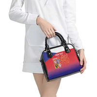 Custom Czech Republic Shoulder Handbag Unique Double Tailed Lion