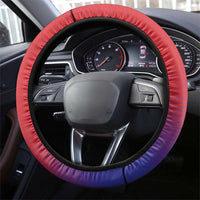 Czech Republic Steering Wheel Cover Unique Double Tailed Lion - Wonder Print Shop