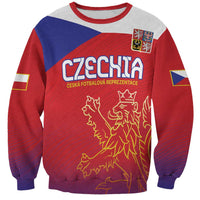 Custom Czech Republic Sweatshirt Unique Double Tailed Lion - Wonder Print Shop
