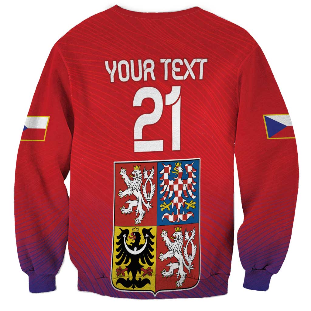Custom Czech Republic Sweatshirt Unique Double Tailed Lion - Wonder Print Shop