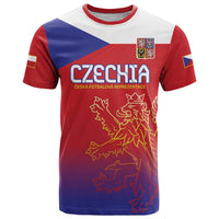 Custom Czech Republic T Shirt Unique Double Tailed Lion - Wonder Print Shop