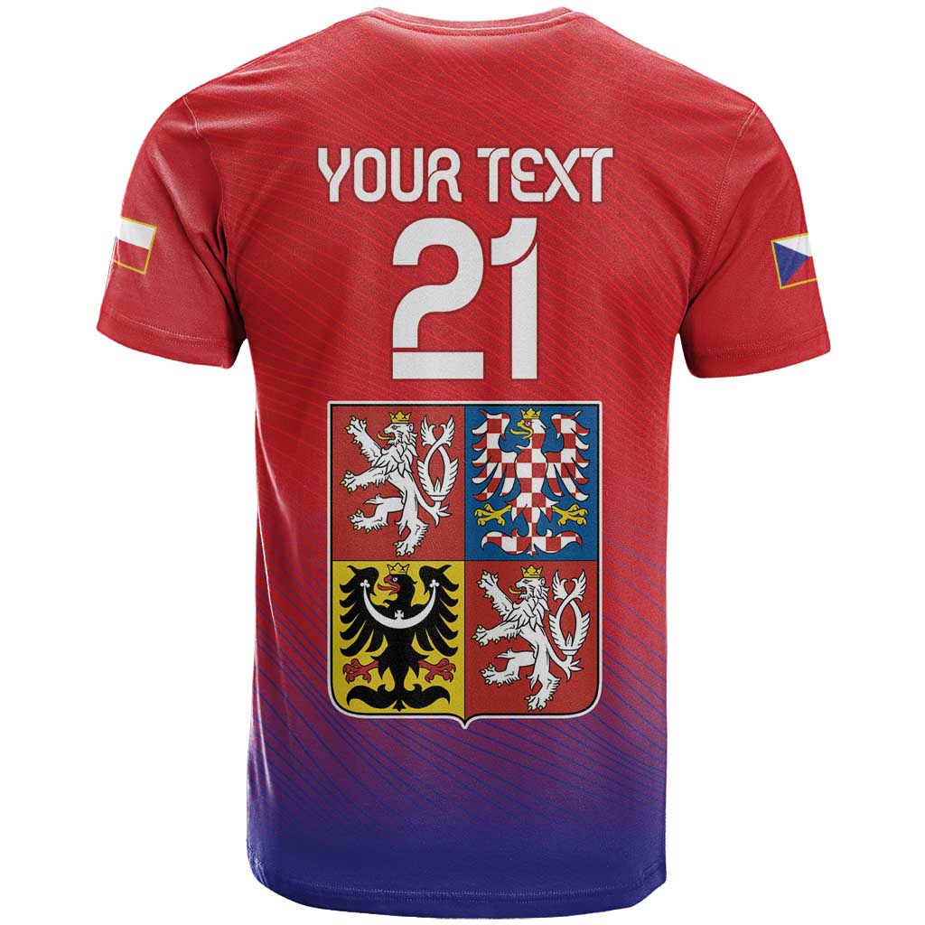 Custom Czech Republic T Shirt Unique Double Tailed Lion - Wonder Print Shop