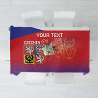 Custom Czech Republic Tablecloth Unique Double Tailed Lion - Wonder Print Shop