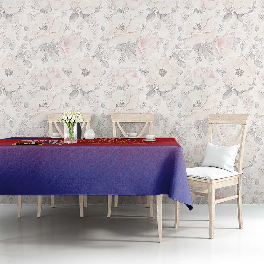 Custom Czech Republic Tablecloth Unique Double Tailed Lion - Wonder Print Shop