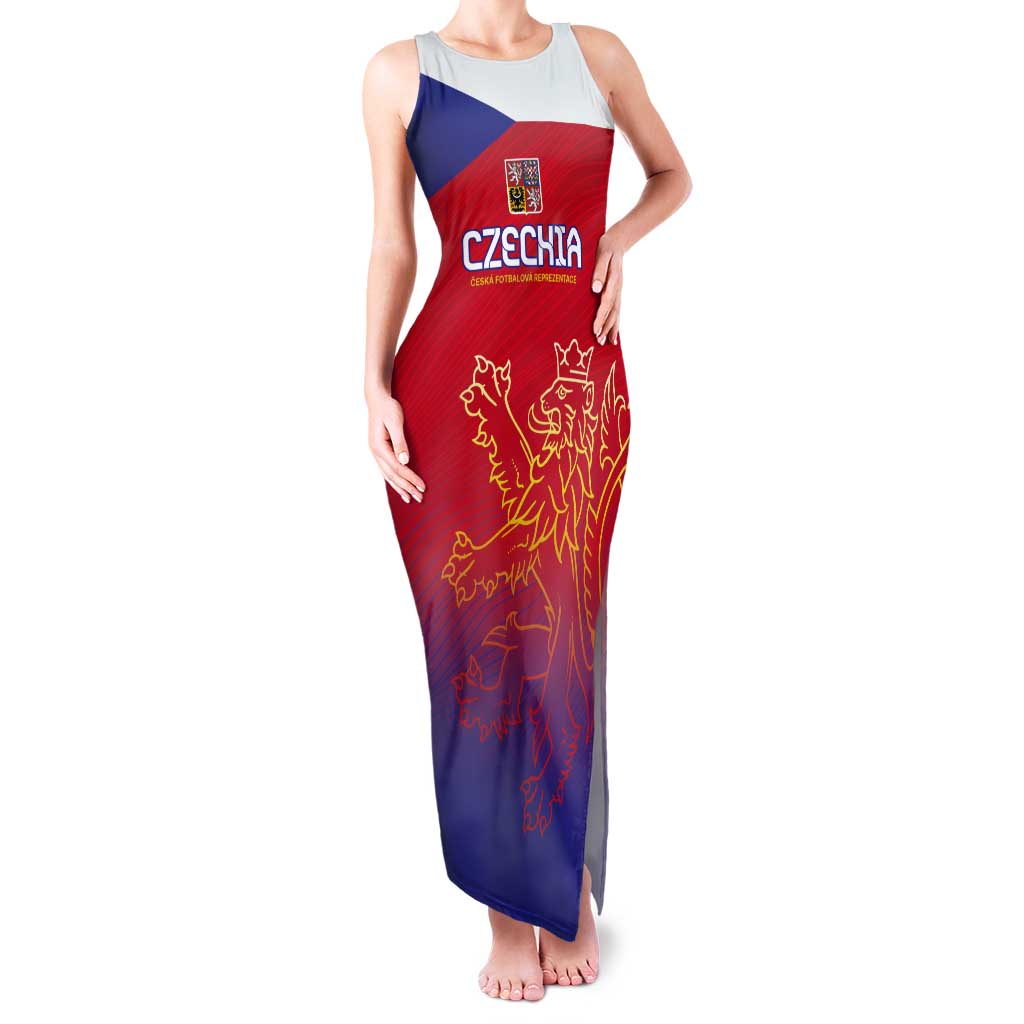Custom Czech Republic Tank Maxi Dress Unique Double Tailed Lion - Wonder Print Shop