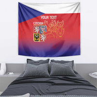 Custom Czech Republic Tapestry Unique Double Tailed Lion - Wonder Print Shop