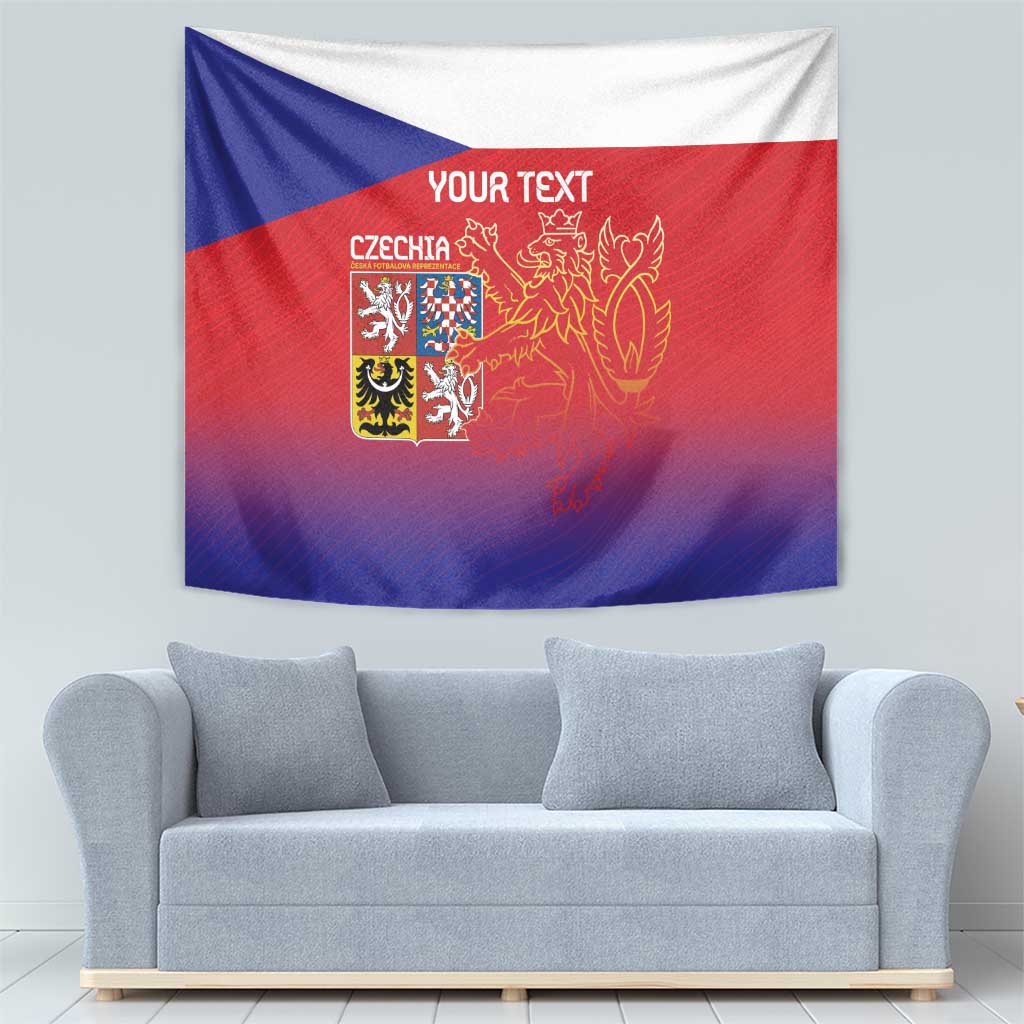 Custom Czech Republic Tapestry Unique Double Tailed Lion - Wonder Print Shop