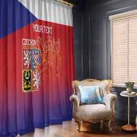 Custom Czech Republic Window Curtain Unique Double Tailed Lion - Wonder Print Shop