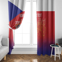 Custom Czech Republic Window Curtain Unique Double Tailed Lion - Wonder Print Shop