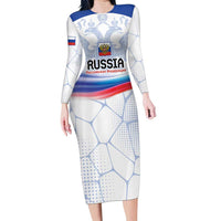 Personalized Russia Double-headed Eagle Family Matching Long Sleeve Bodycon Dress and Hawaiian Shirt Special Flag Style LT9 - Wonder Print Shop